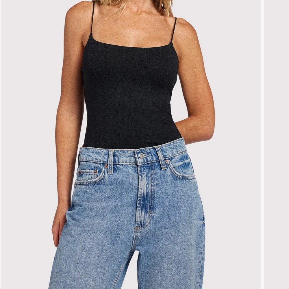 Nuuds cami black bodysuit Small